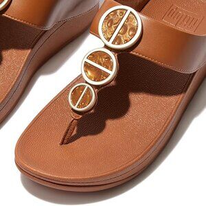 FitFlop Women's Halo Toe Post Sandals Camel Color - 8